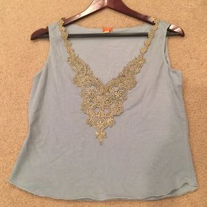 Midi size Large appliqué tank